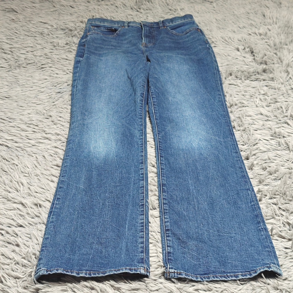 Express 90s Boot High Rise Jeans Womens 6 6R Blue Denim Stretch Medium Wash